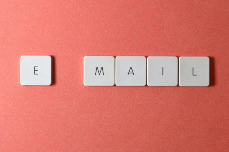 Image: Unsplash image of the word email